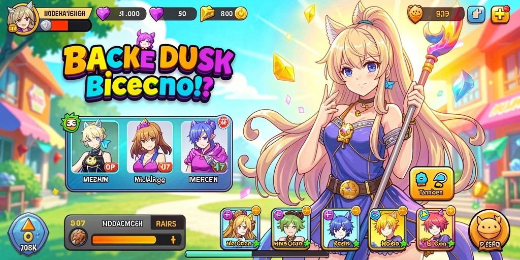 Screenshot menunjukkan tampilan antarmuka utama game yang menarik.