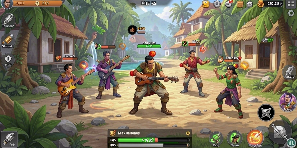 Screenshot menampilkan petualangan seru di level pertama.