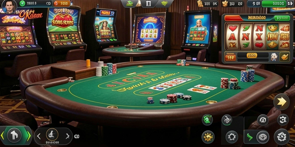 Tampilan menu utama game JURAGAN404 yang user-friendly.