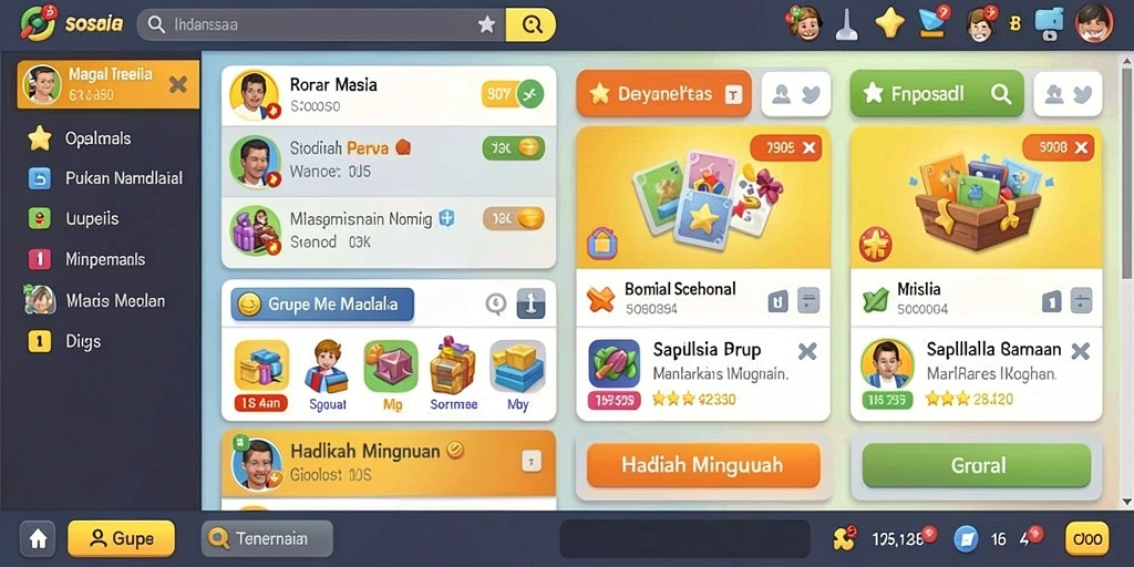 Tampilan karakter utama dalam petualangan.