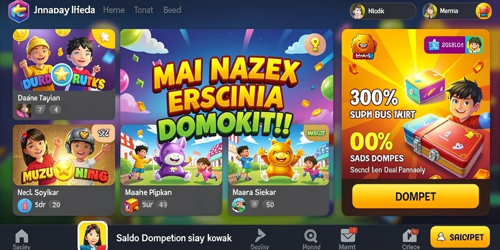 Tampilan grafis yang memukau dengan warna cerah.