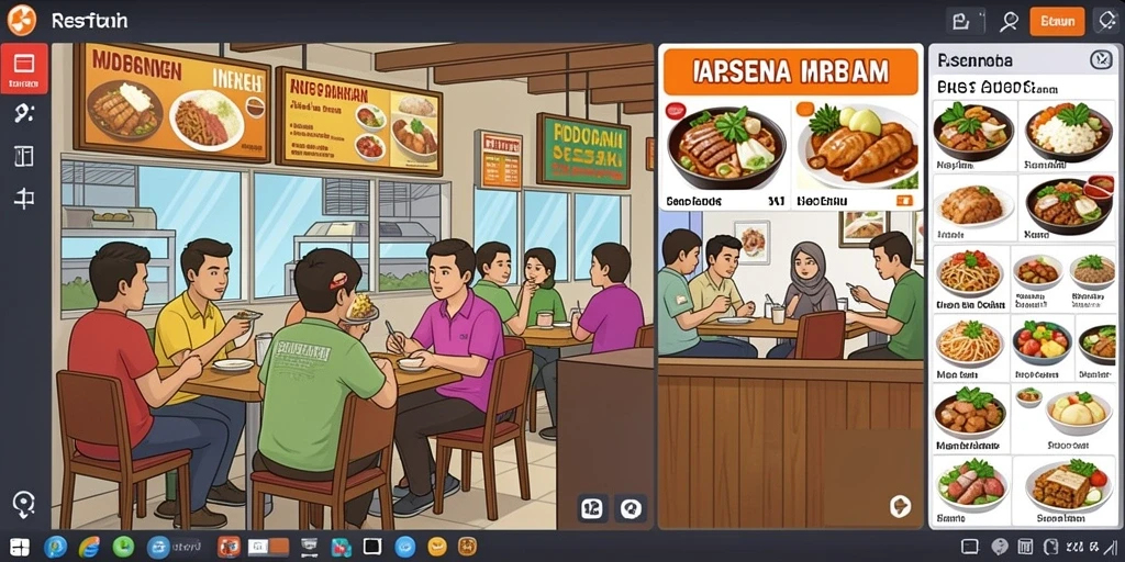 Tampilan grafis yang menawan dan berwarna.