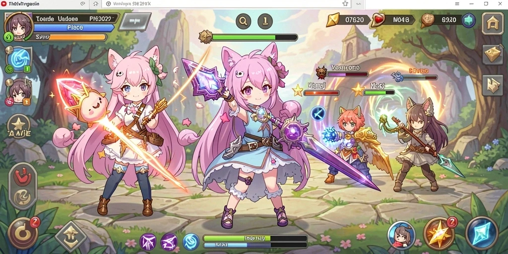 Screenshot dari tampilan awal game yang menarik.